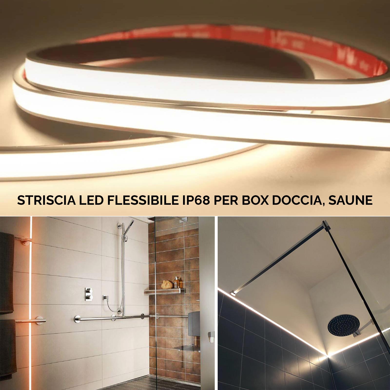 Striscia LED Neon COB 230V IP67 Per Esterni – Tubo Luminoso Flessibile, Lunghezza 0.5-100m
