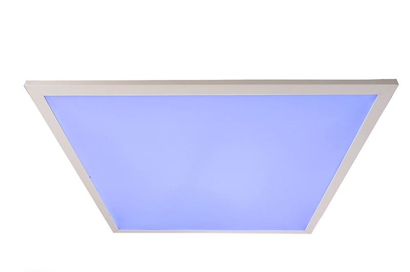 Faretto led panel rgb+w 36w cromoterapia 60x60cm doccia bagno ambienti umidi giochi di luce zoomable