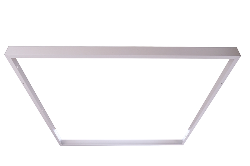 struttura in metallo bianco per fissaggio pannello led a parete o soffitto zoomable