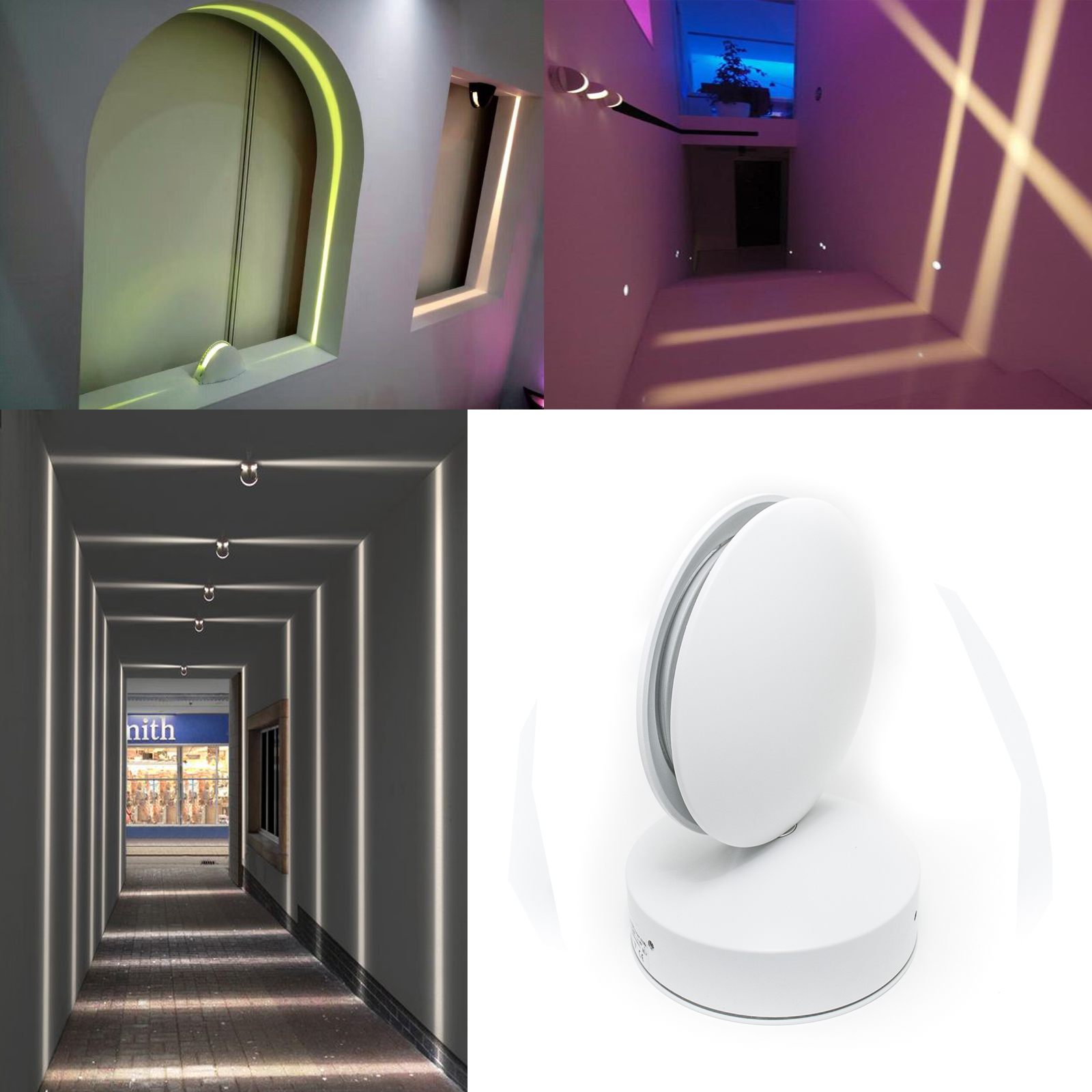Plafoniera led 7w effetto lama di luce blade applique proiettore fascio luminoso lama di luce 360 gradi design blade zoomable