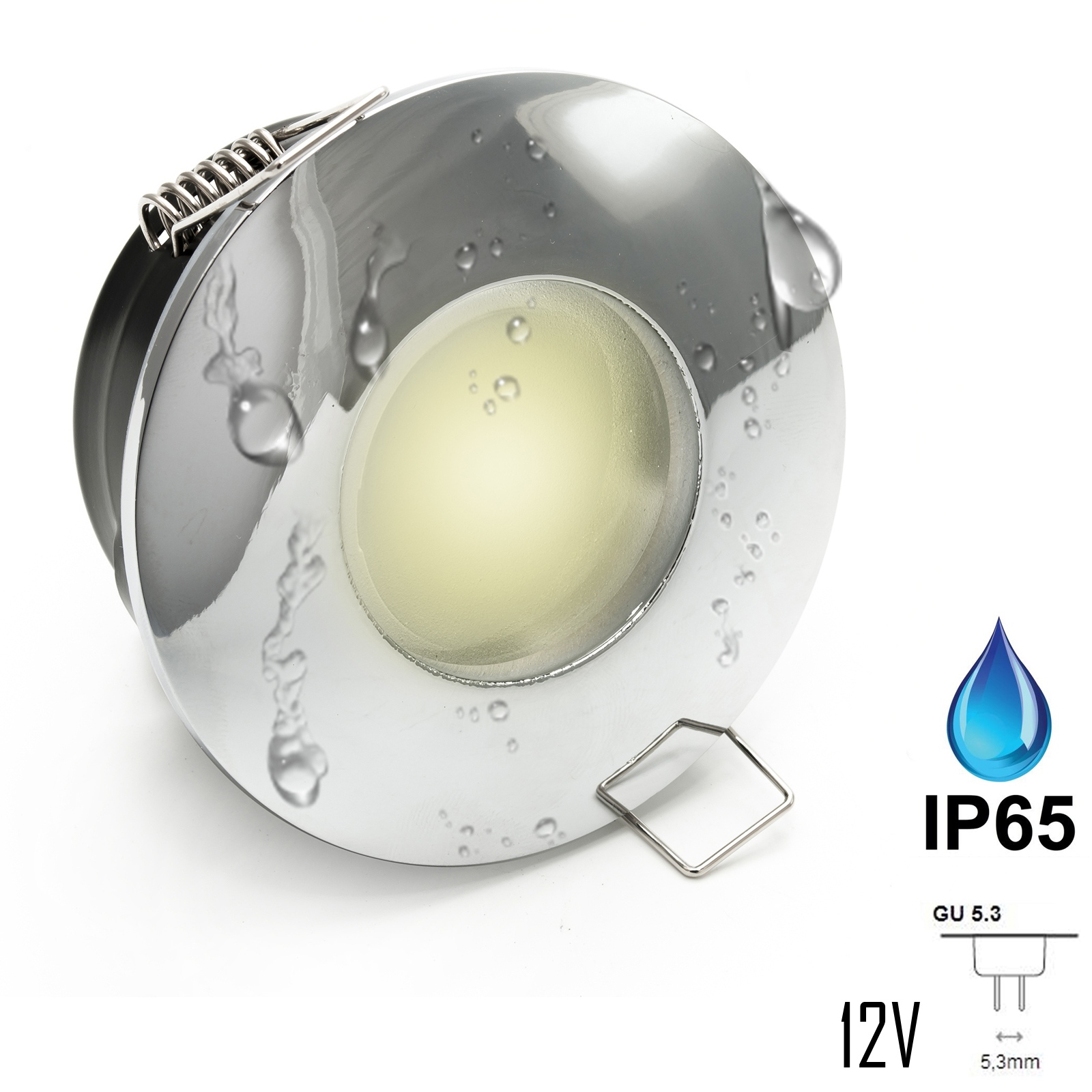 Spotlight led recessed lighting IP65 shower bathroom light Turkish 12V MR16 7W zoomable