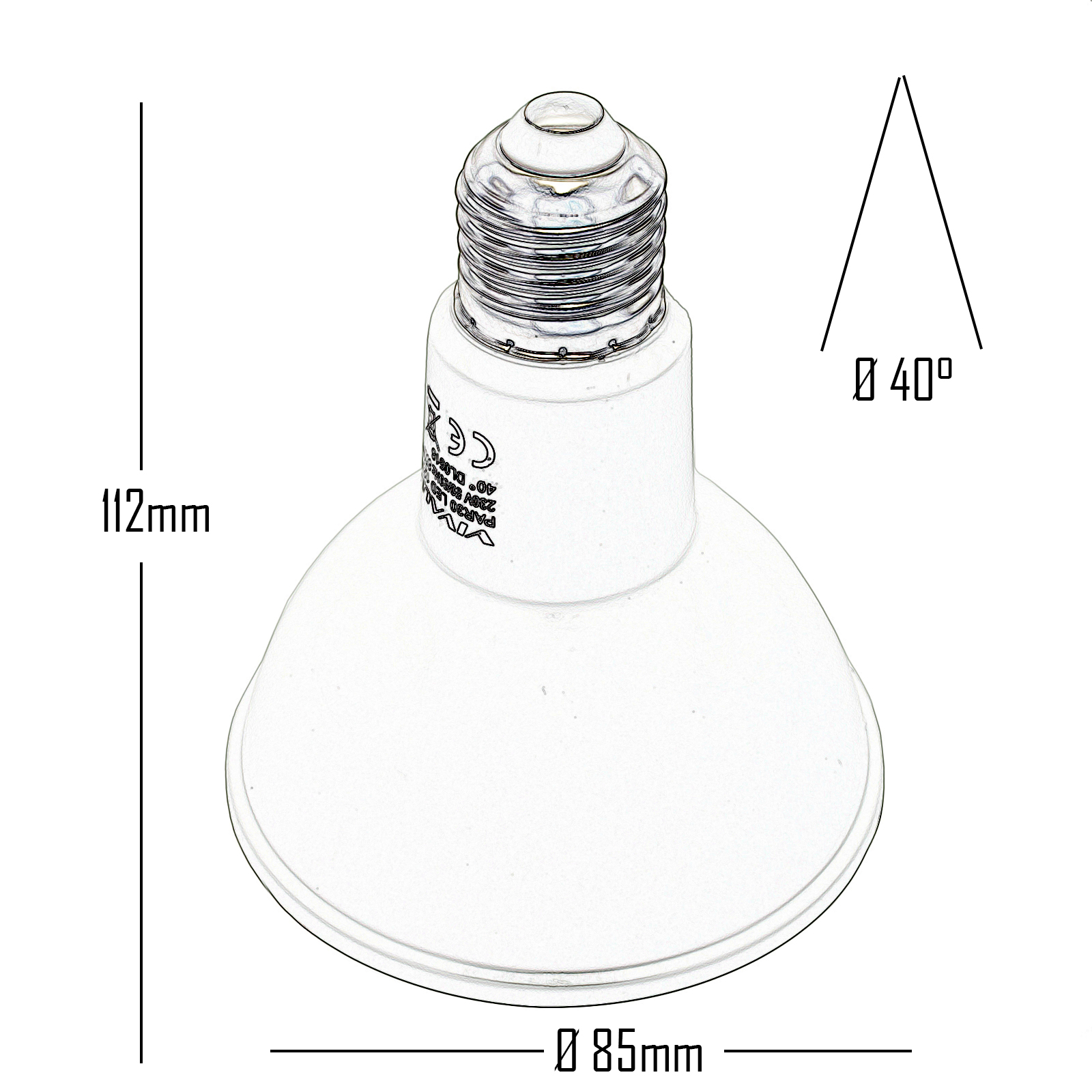 Lamp, spotlight, led spot 12W led bulb par30 E27 850lm yield 75W narrow angle Lamp, spotlight, led spot 12W led bulb par30 E27 850lm yield 75W narrow angle