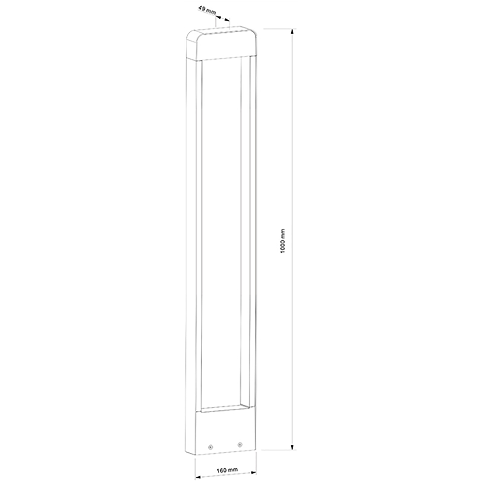 Street lamp modern LED 12W external pole steel IP65 3000K light boulevard 220V 100cm Street lamp modern LED 12W external pole steel IP65 3000K light boulevard 220V 100cm