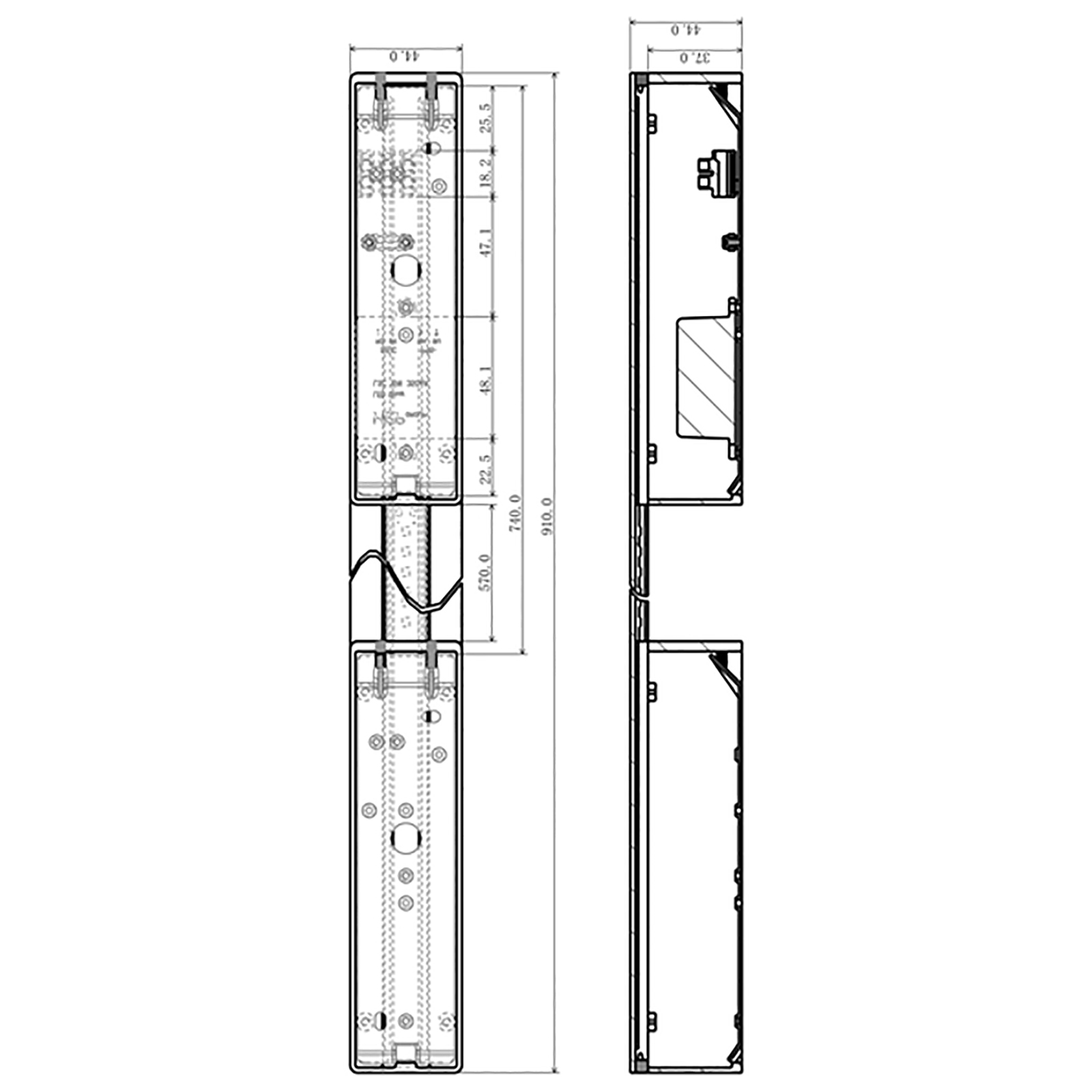 Applique bar slim 100 LED 9W lamp light wall 3000K indoor environments 910mm Applique bar slim 100 LED 9W lamp light wall 3000K indoor environments 910mm