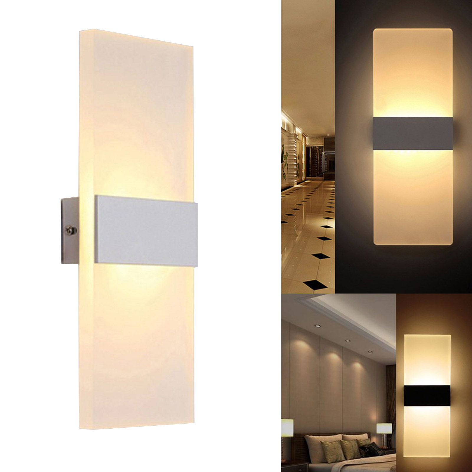 Applique LED 8W lamp modern wall frosted glass light wall input 220V IP20 zoomable