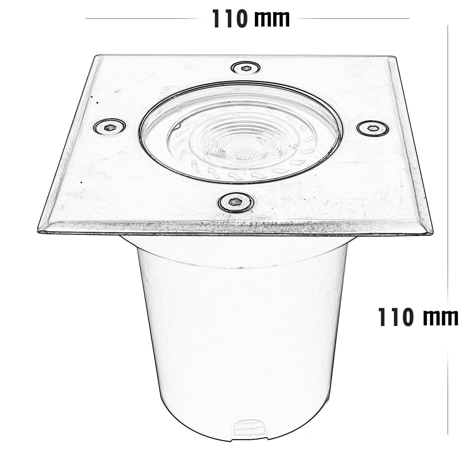 Spotlight floor 8W GU10 LED spotlight is carriageable recessed ground path indicators IP65 Spotlight floor 8W GU10 LED spotlight is carriageable recessed ground path indicators IP65