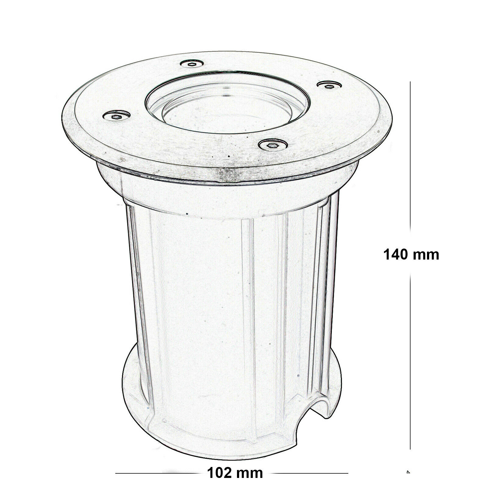 Spotlight carrabile walkable IP65 recessed ground lamp, led GU10 8W power 72W Spotlight carrabile walkable IP65 recessed ground lamp, led GU10 8W power 72W
