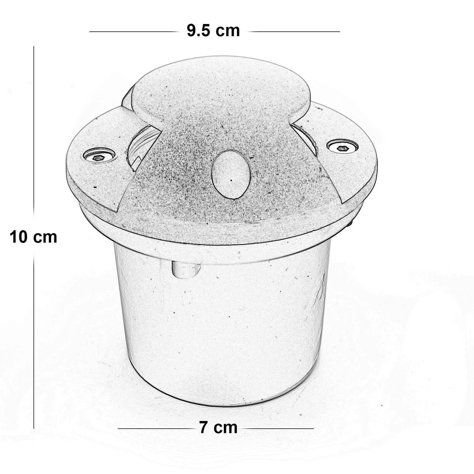Spotlight segnapassi grazing 2 windows LED 3W walkable recessed ground IP65 Spotlight segnapassi grazing 2 windows LED 3W walkable recessed ground IP65