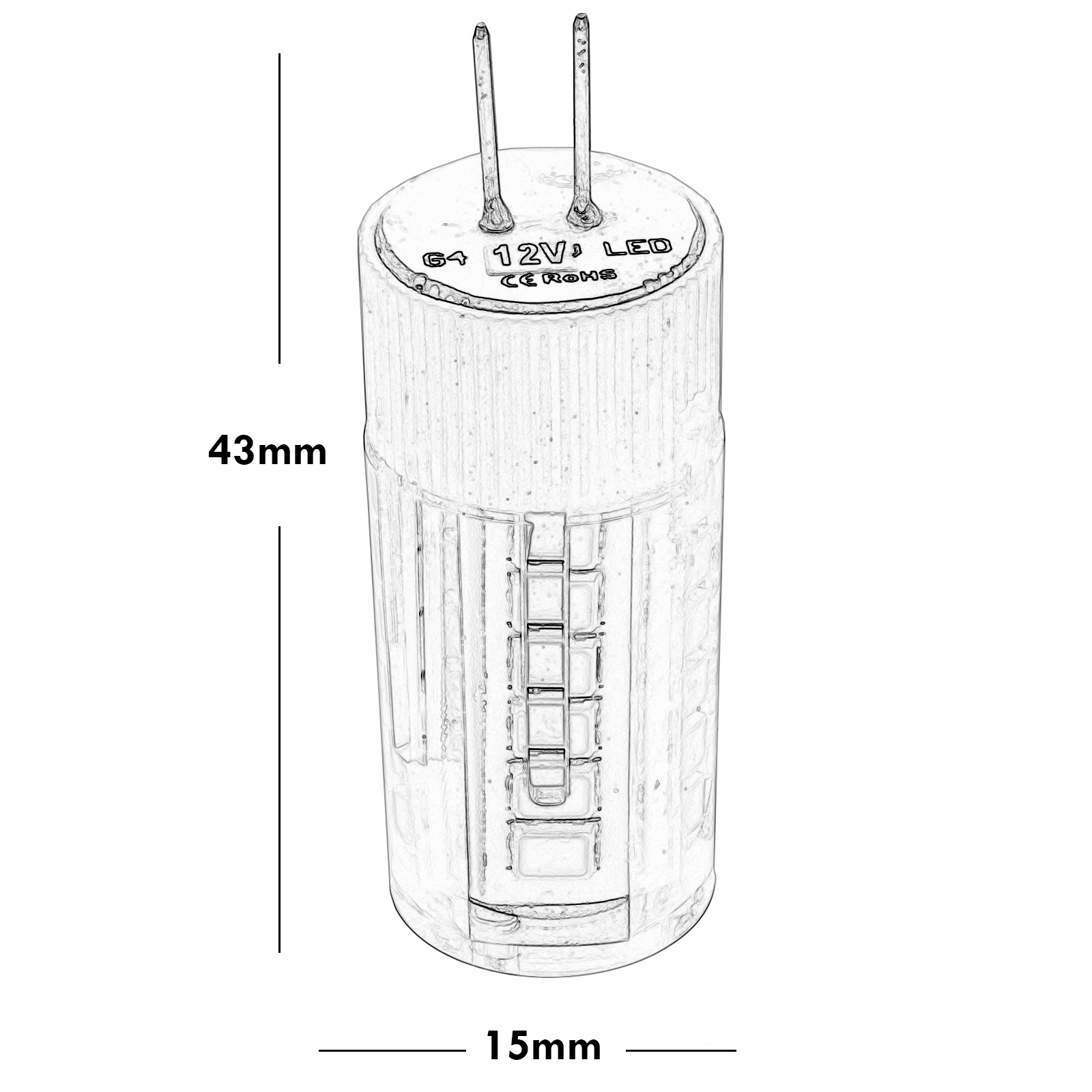 LED lamp from attack G4 5W yield 45W warm light 3000k bulb low consumption 230V LED lamp from attack G4 5W yield 45W warm light 3000k bulb low consumption 230V
