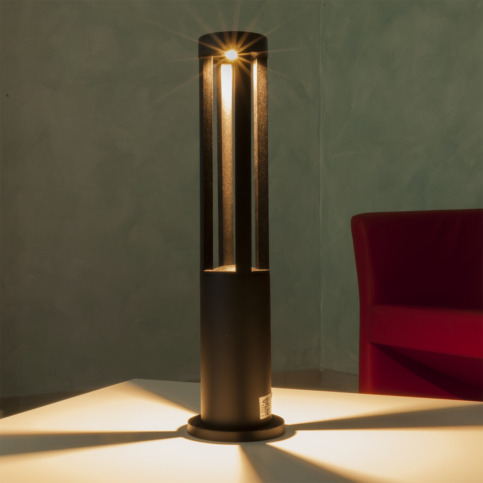 Street light modern garden light LED COB 12W external pole aluminium 60cm IP65 230V zoomable