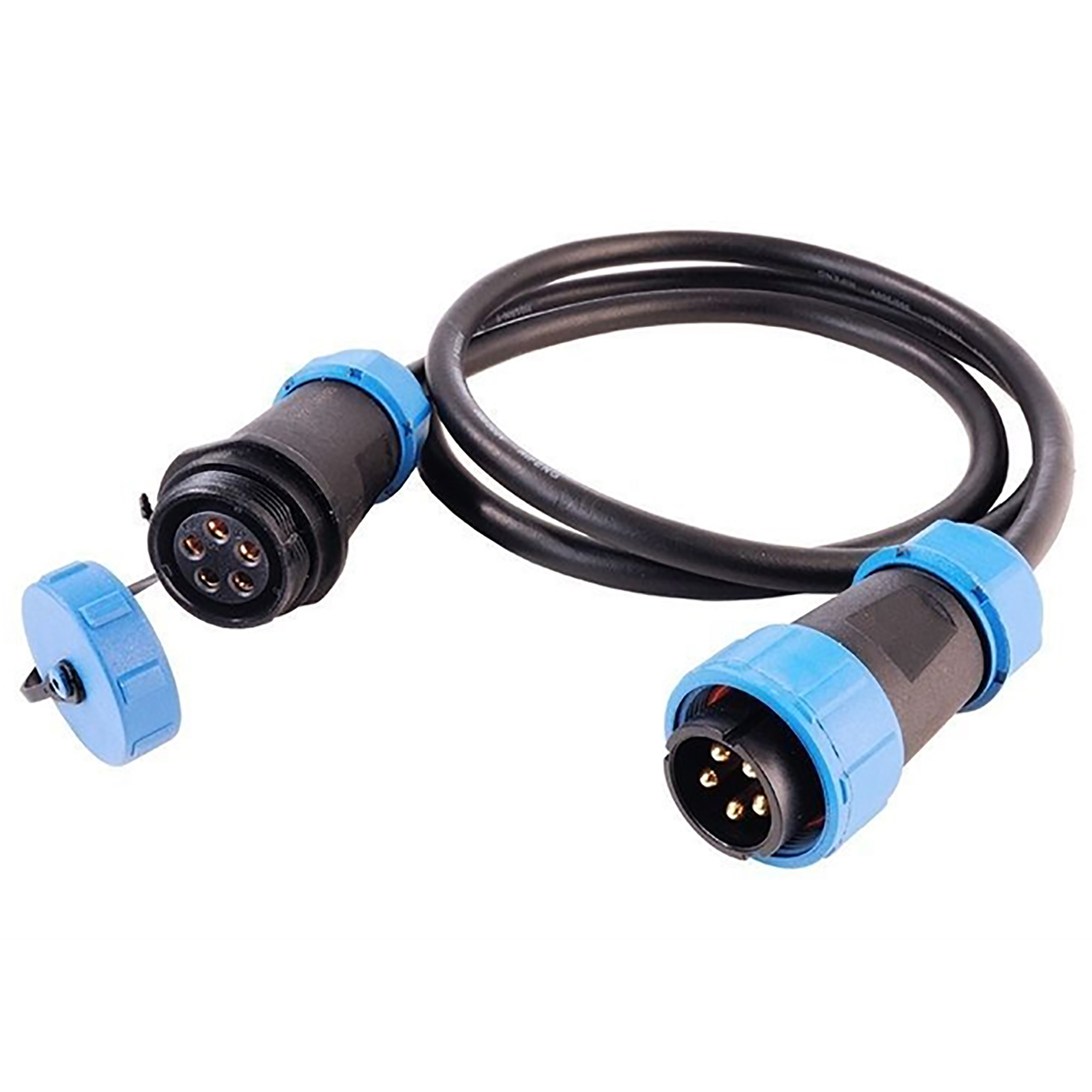 Verlängerungskabel 1 meter stecker-buchse IP67 5-adrig RGBW-LED-scheinwerfer wall washer zoomable