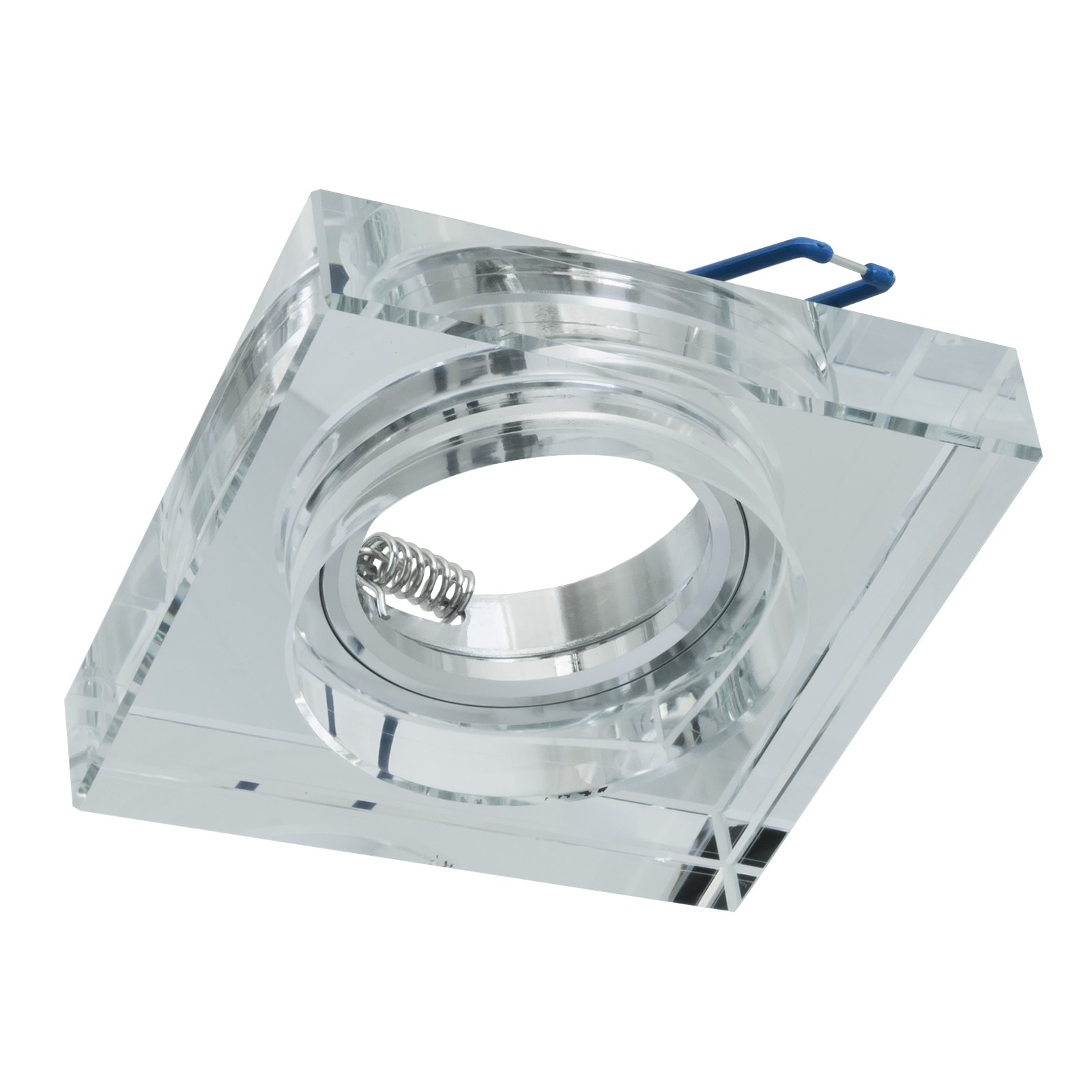 Portafaretto-mounted LED square mirror glass crystal hole 6cm lamp GU10 zoomable
