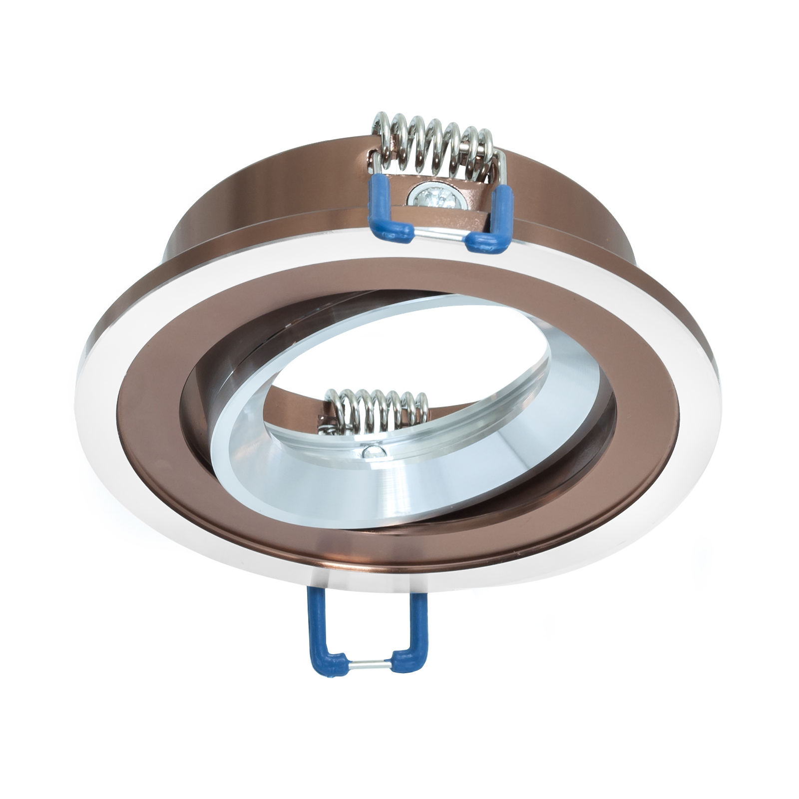 Portafaretto adjustable brown silver collection 7cm lights, LED ceiling GU10 GU5.3 zoomable