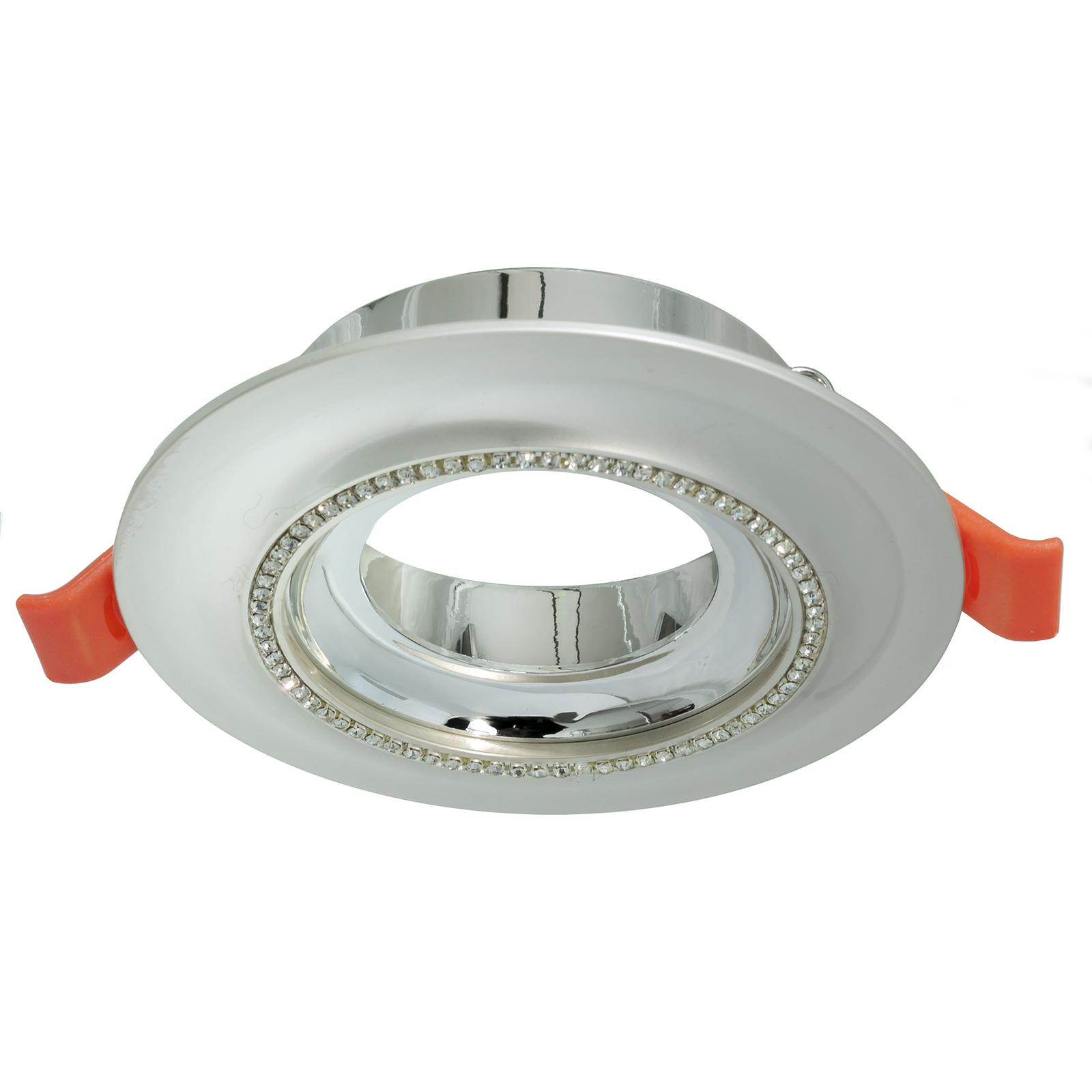 Portafaretto round silver glitter flush-mounted 75mm light LED ceiling GU10 GU5.3 zoomable