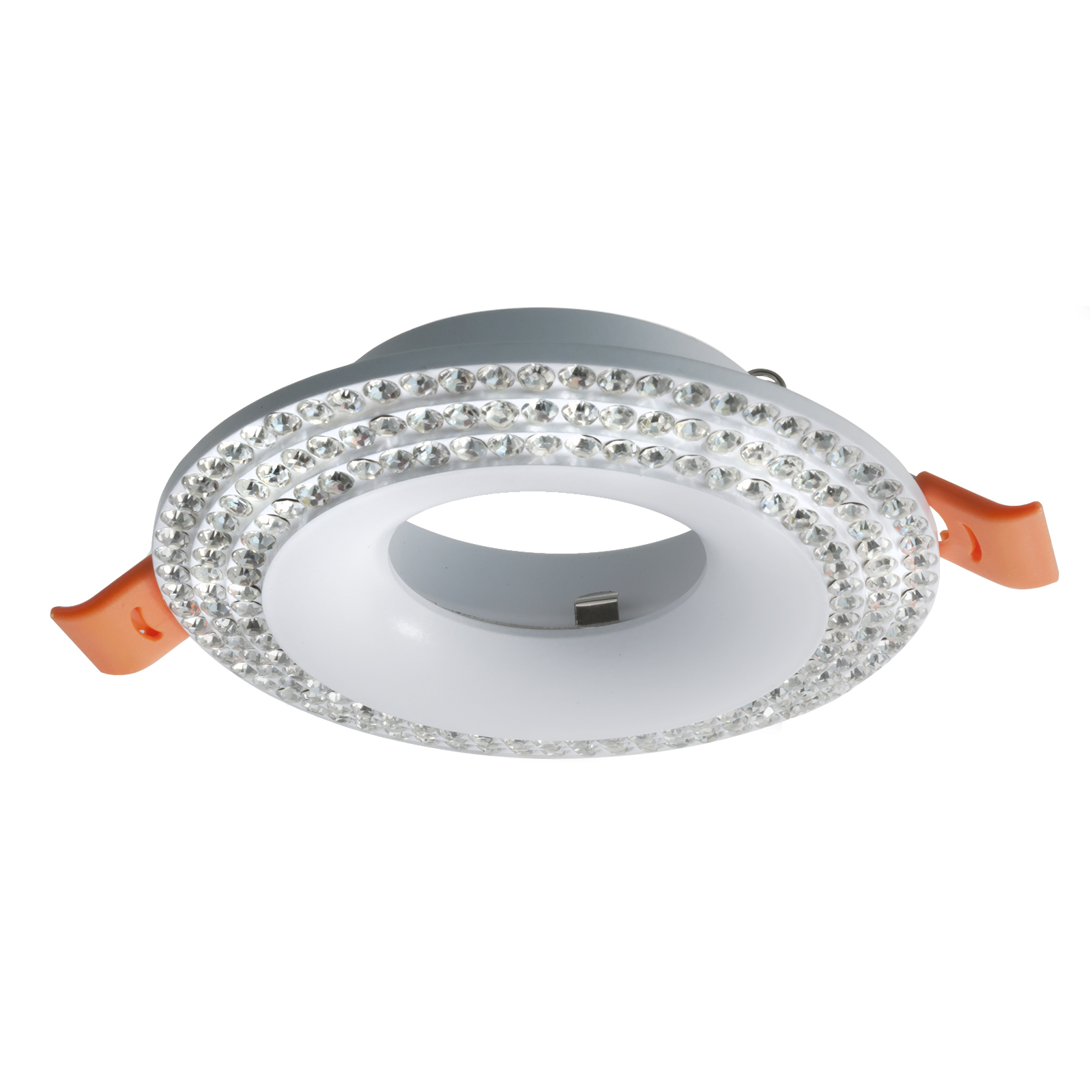 Door spotlight round white recessed 65mm glitter support LED lamps GU10 zoomable