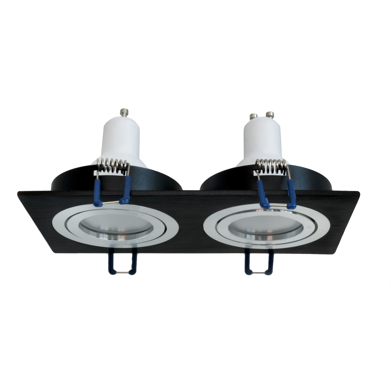 Spotlight modern rectangular black 2 LED lamps 16W GU10 recessed light in living room zoomable