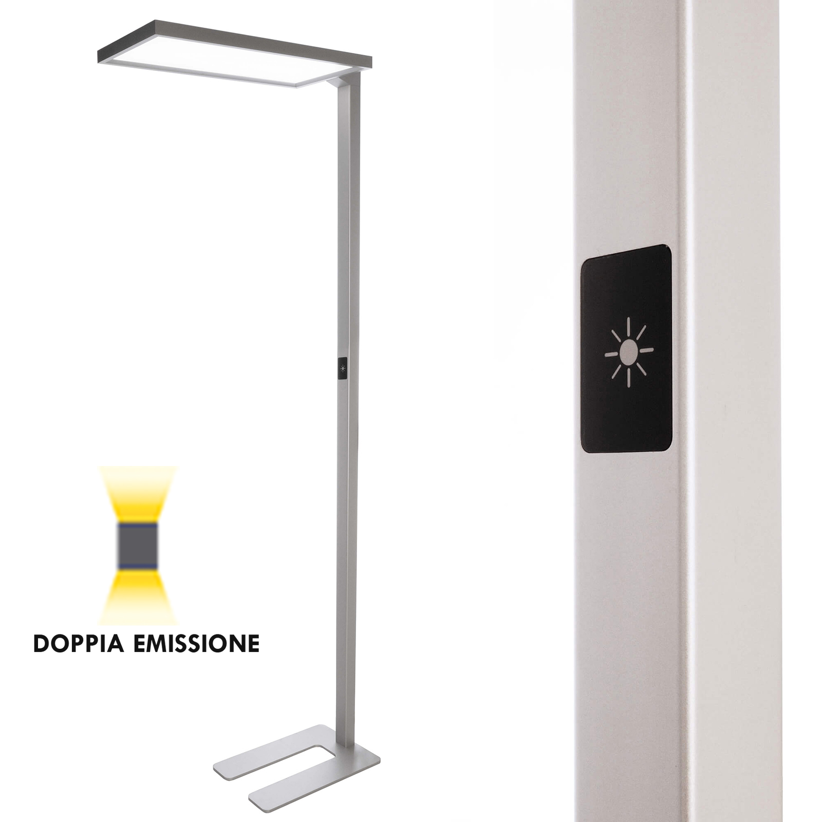 Moderne leuchte von der erde-touch-dimmer-LED-80W stehleuchte 195cm, licht büro, studio zoomable