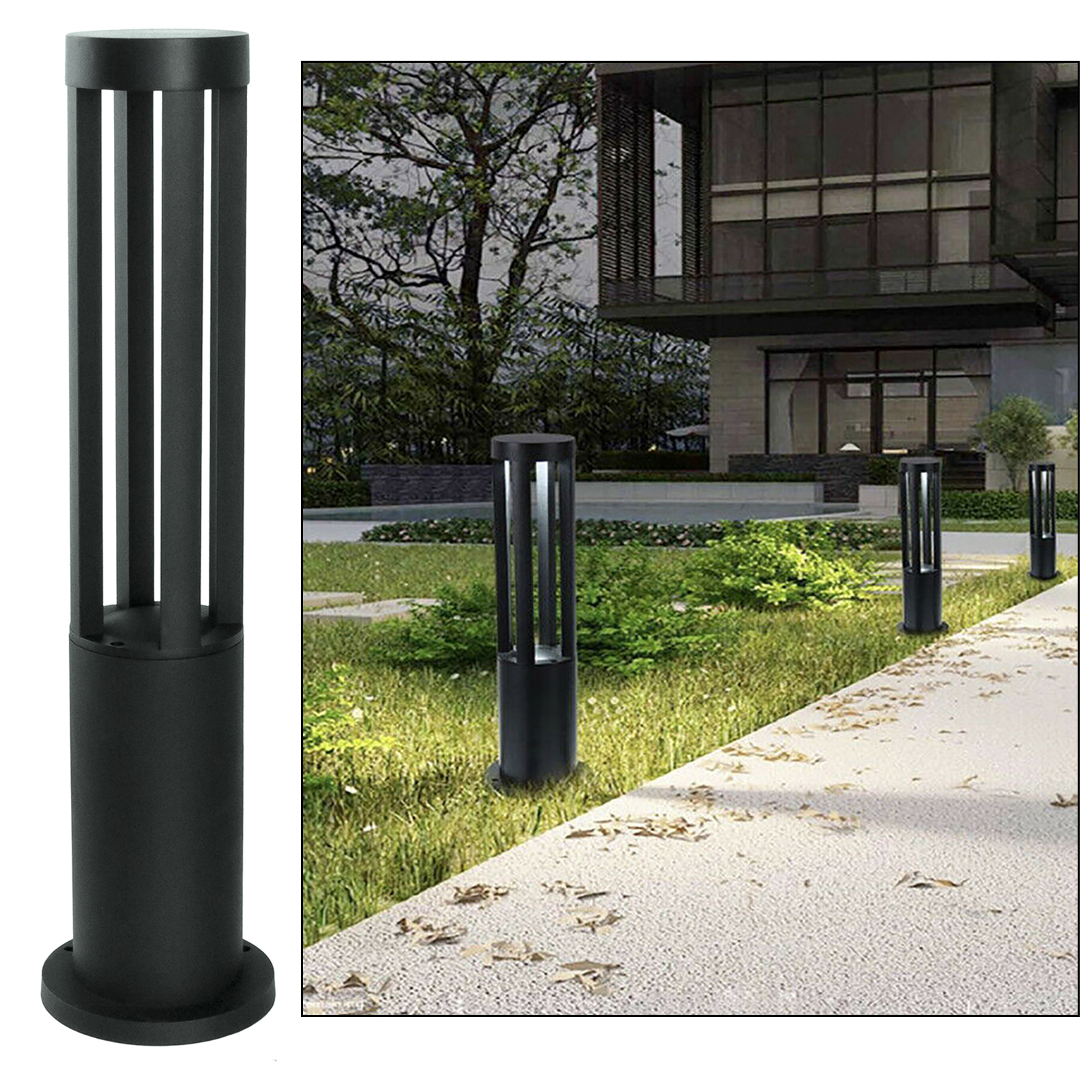 LED street lamp 12W outdoor IP65 lantern black light garden yard avenue 60cm zoomable