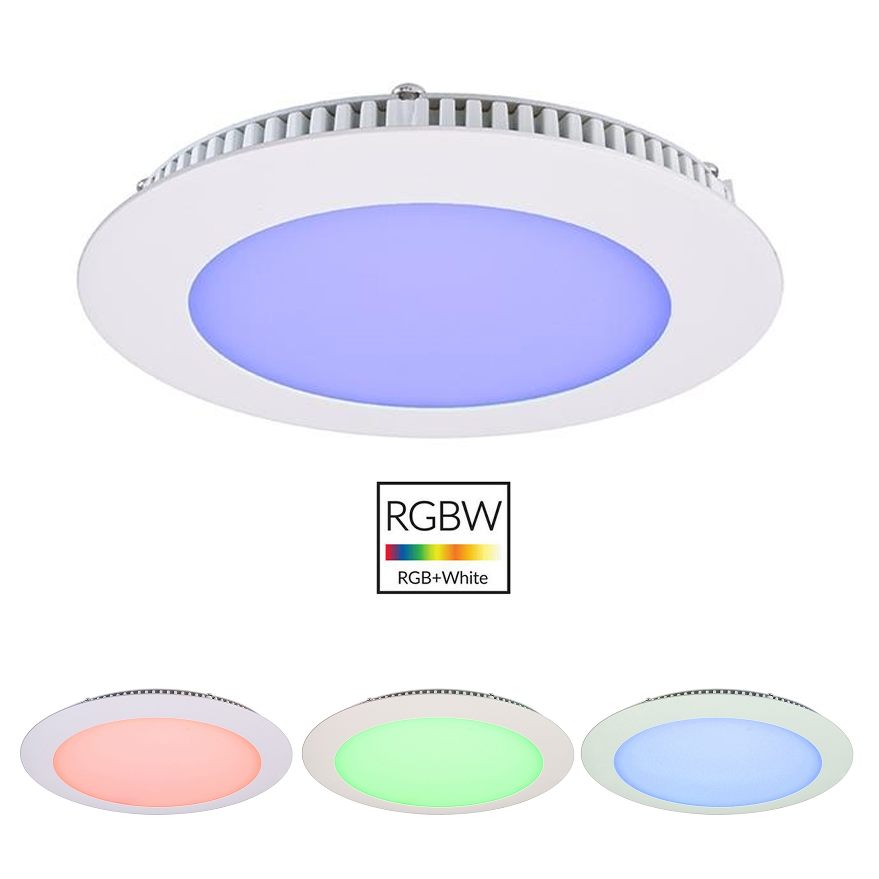 LED panel-8W slim chromotherapy recessed light multicolor bathroom shower stall 24V zoomable