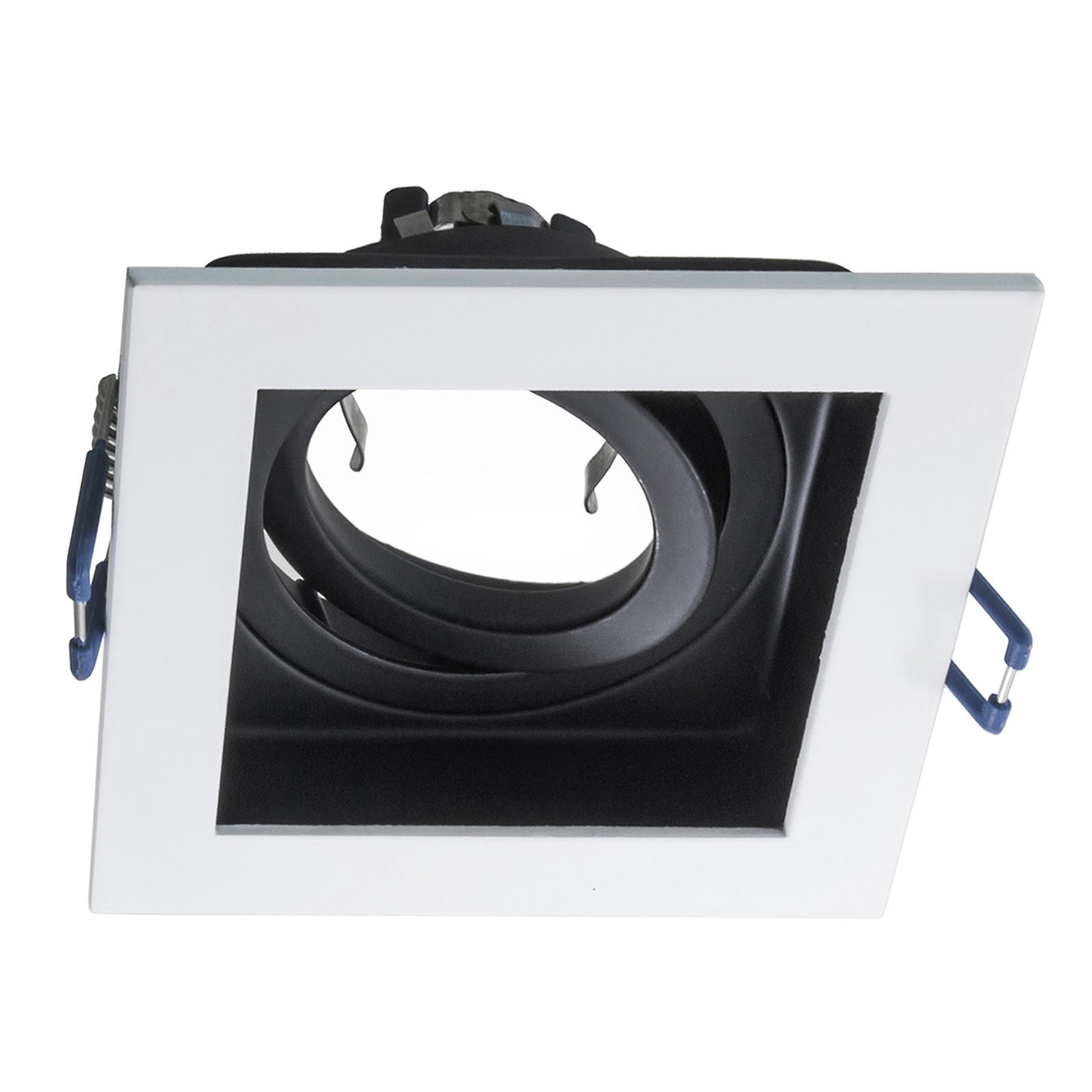Port spotlight square recessed 9cm white black support led ceiling lighting GU10 GU5.3 zoomable