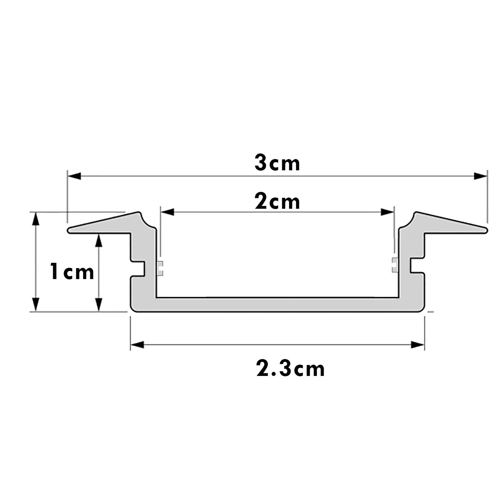 Linear profile T 2m recessed wood slim aluminum strips LED strip cover matte Linear profile T 2m recessed wood slim aluminum strips LED strip cover matte