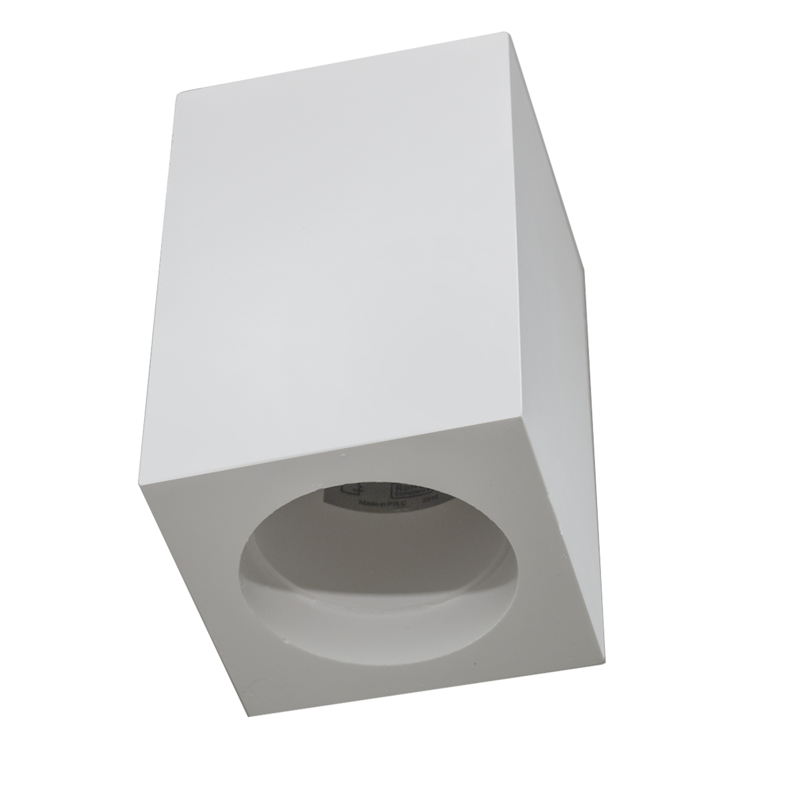 Square door spotlight GU10 ceiling light plaster interior shop ceiling 230V zoomable