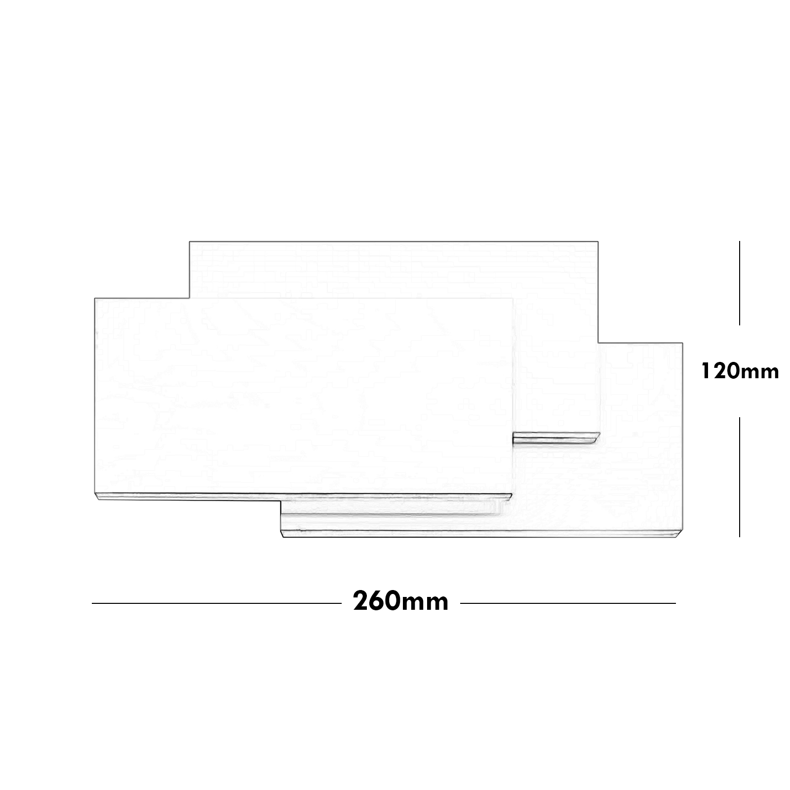 Modern rectangular LED wall light 12W wall lamp living room office 230V Modern rectangular LED wall light 12W wall lamp living room office 230V