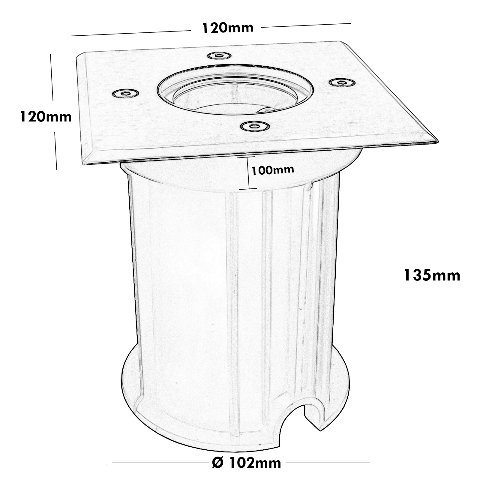 Spotlight floor 8W GU10 LED spotlight is carriageable recessed ground path indicators IP65 Spotlight floor 8W GU10 LED spotlight is carriageable recessed ground path indicators IP65