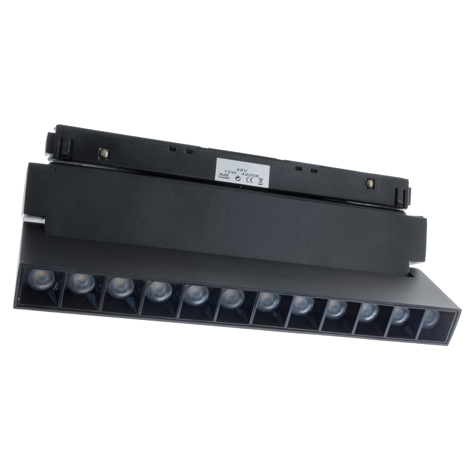 Track light LED track magnetic track 12W adjustable light 4000K shop window lighting 48V office zoomable
