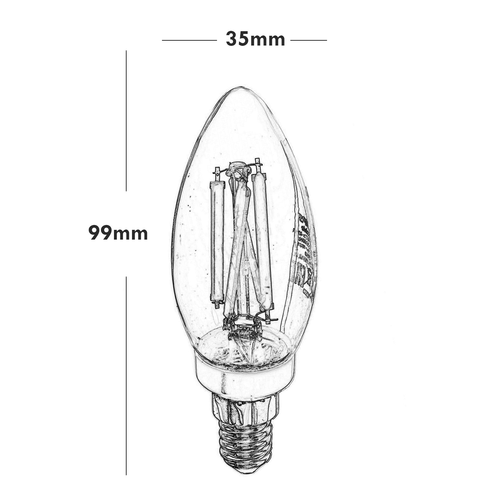 LED candle bulb 5W E14 PHILIPS dimmable glass dimm to warm 2200K - 2700K 230V LED candle bulb 5W E14 PHILIPS dimmable glass dimm to warm 2200K - 2700K 230V