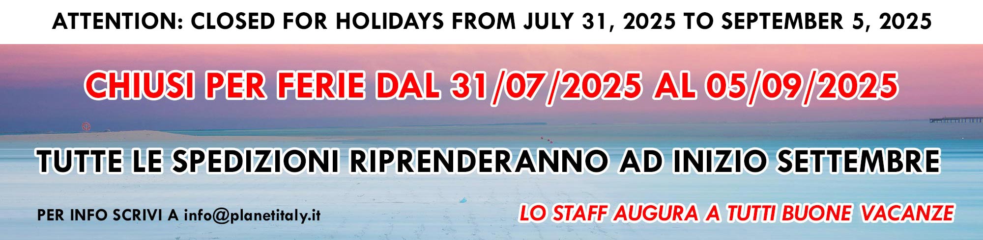 BANNER VACANZE 2025