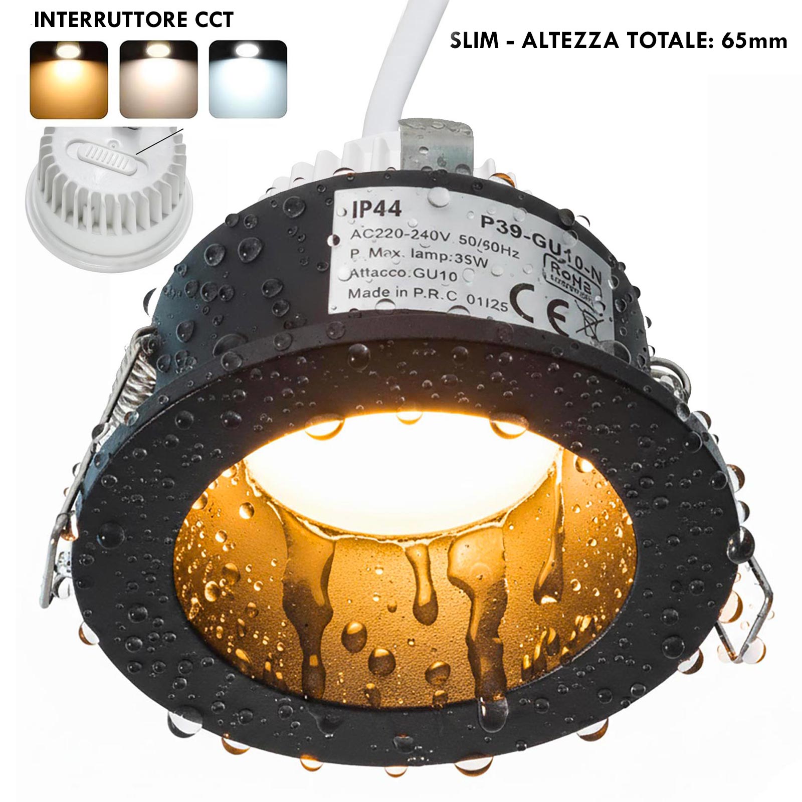 Faretto LED da incasso moderno IP44