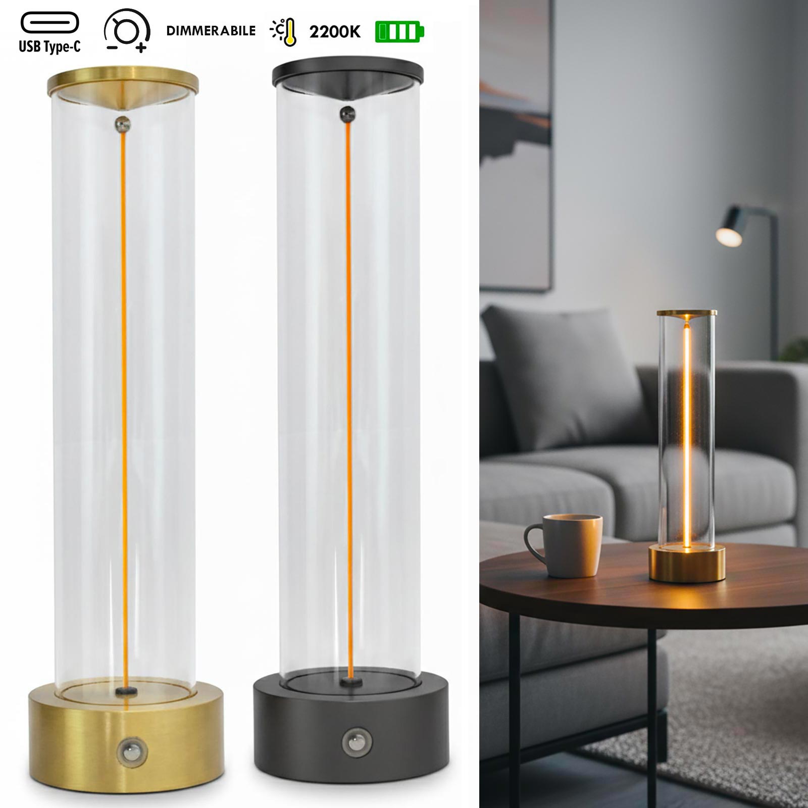 Lampada da tavolo ricaricabile