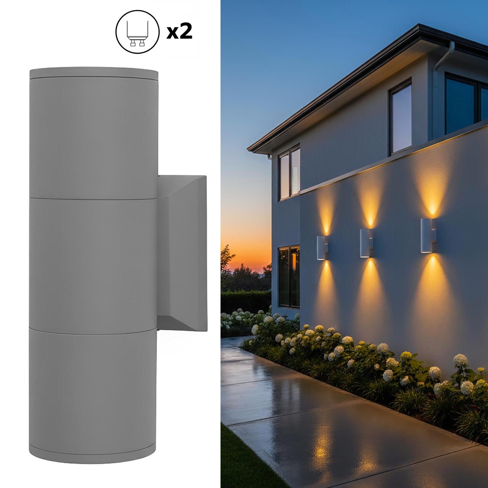 Applique LED GU10 doppio fascio