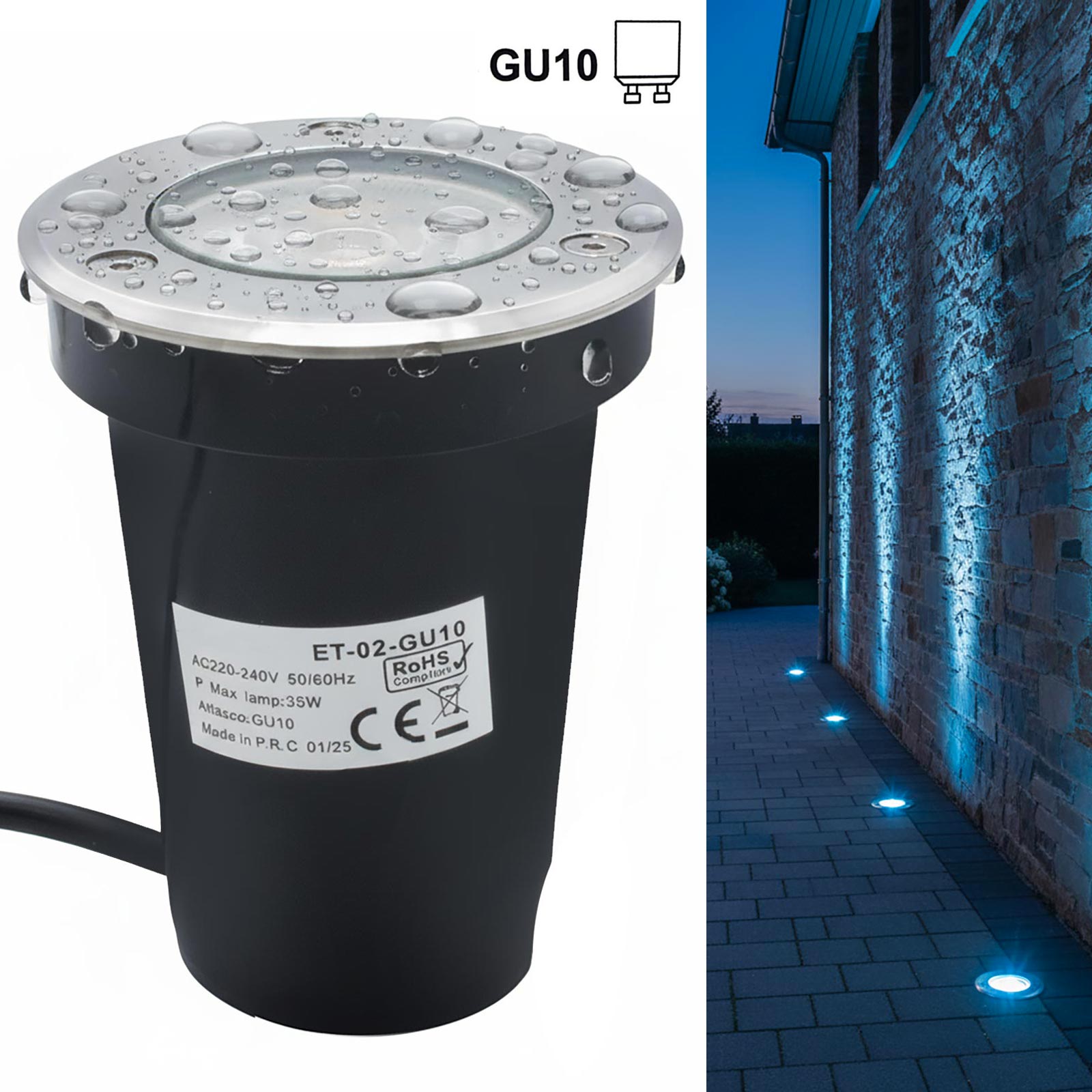 Faretto calpestabile IP67 GU10