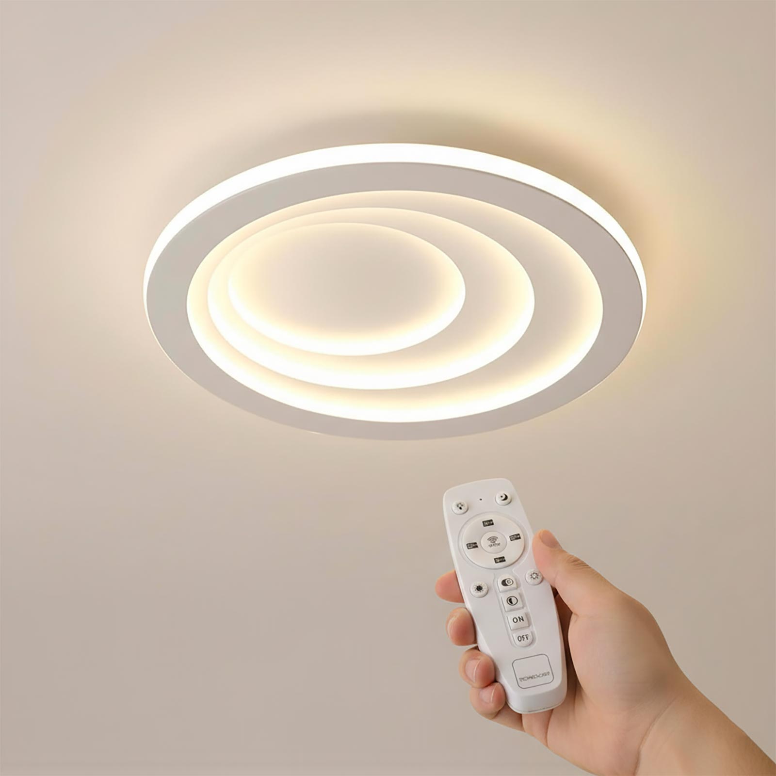 Plafoniera tonda moderna soggiorno