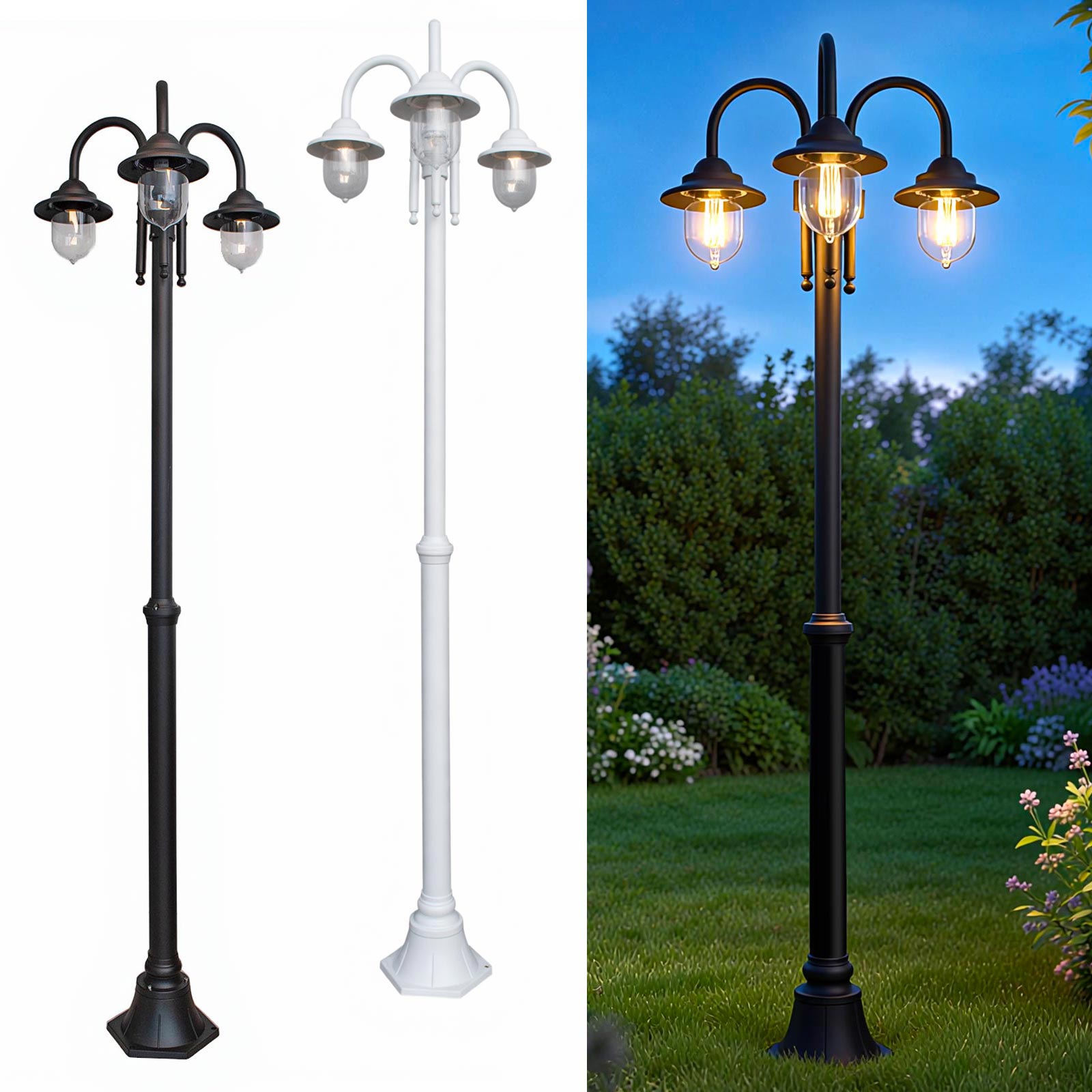 Lampione vintage 3 luci E27