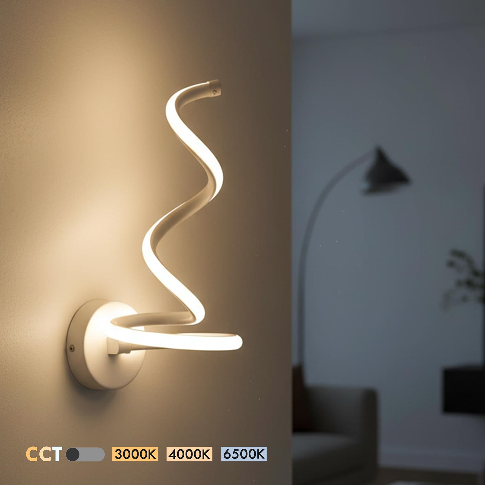 Lampada da parete stilizzata LED 12W CCT