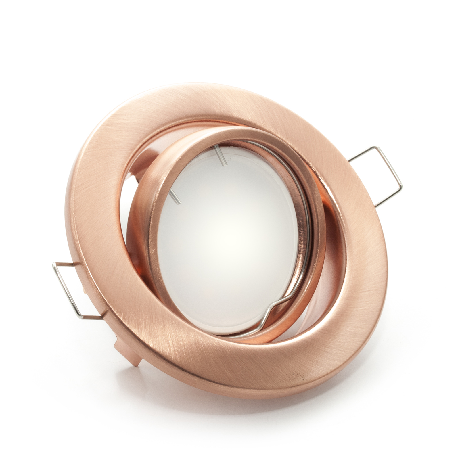 Faretto LED orientabile 7W MR16 12V luce diffusa tondo rame foro 7cm led incasso