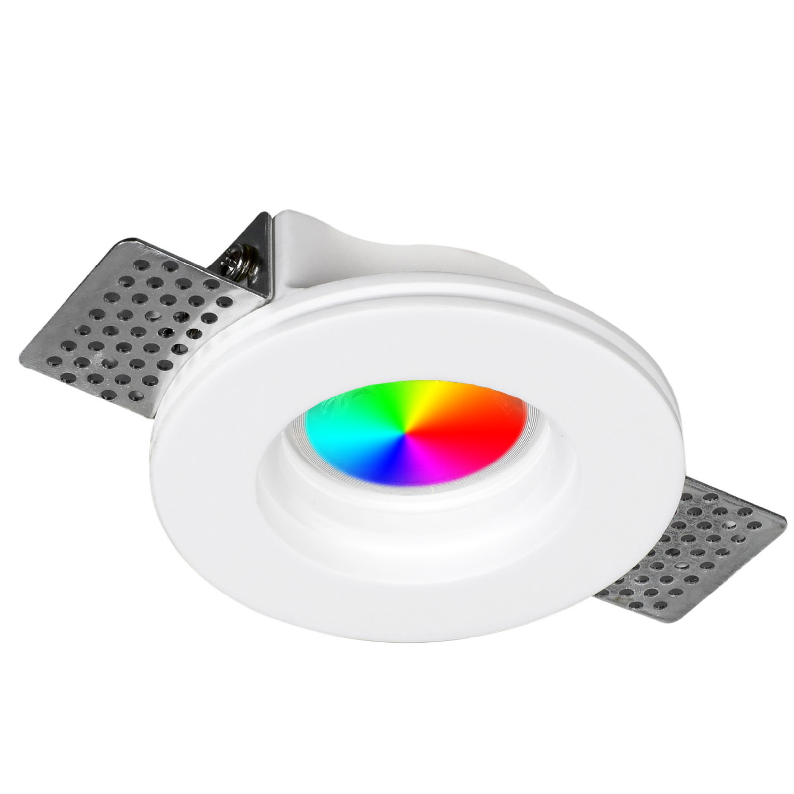 Faretto tondo gesso lampada LED luce RGB RGBW 6W incasso scomparsa foro 10 230V - Foto 8 di 9