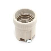 Portalampada ceramico E27 con staffa attacco connettore E27 per lampade alogene led risparmio energetico