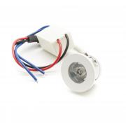 Faretto led 1w bianco punto luce foro 25mm incasso 1 led w luce segnapassi mini spot