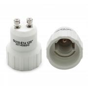 Adapter converter socket converts lamps with gu10 base lamp in e14
