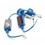 Kit H1 2 LED lamps 30W 2 ecus double chip 9V-36V car lights 2500lm 6000K