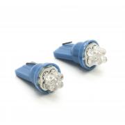 Couple bulbs 4 LED T10 W5W blue light decorative 1W car tunning 12V