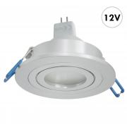 Strahler silber einbauleuchte rund 8 cm-LED-lampe MR16 7W 12V GU5.3 schwenkbar