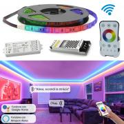 KIT LED strip 70W 24V RGB 6200K multicolored chromotherapy indoor light games WiFi voice control Alexa Google 5 meters