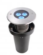 GROUND LIGHT Foco empotrable transitable 24V LED 7W RGB luz de colores IP67 regulable peldaÃ±o jardÃ­n fachadas piscina