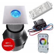 KIT EASY SQUARE II walkable spotlight SMART WiFi 24V control unit LED 3W SPOT RGB IP67 power supply garden light alexa google