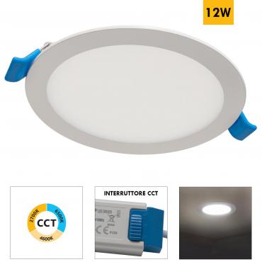 Pannello LED incasso tondo 12W CCT